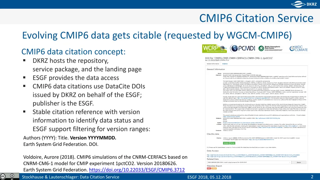 cmip6 citation service
