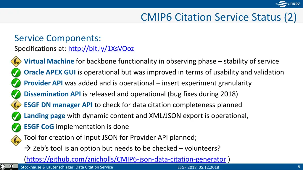 cmip6 citation service status 2