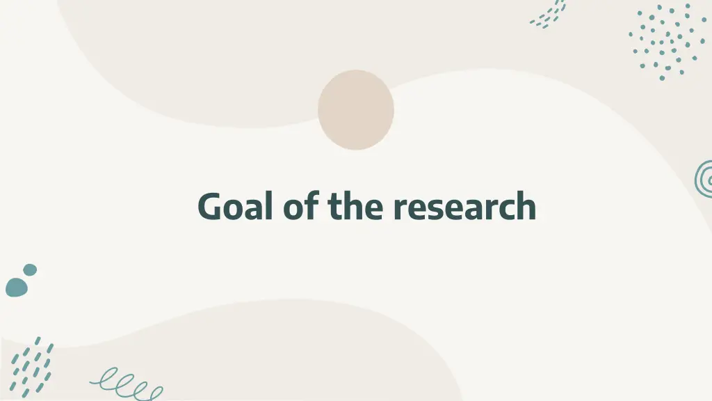 goal of the research