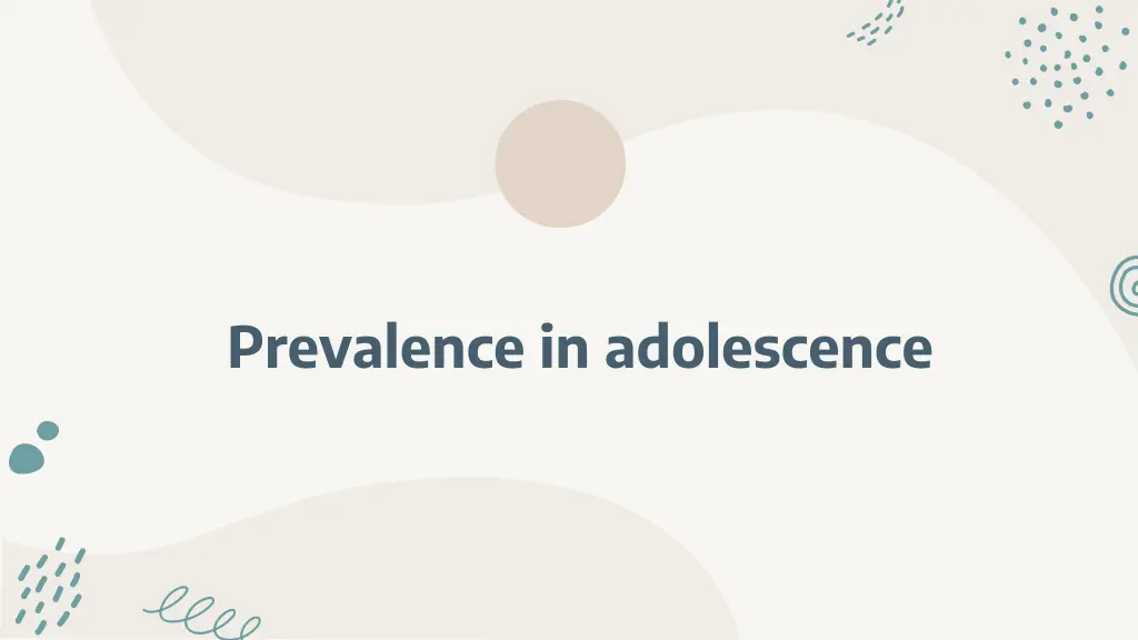 prevalence in adolescence