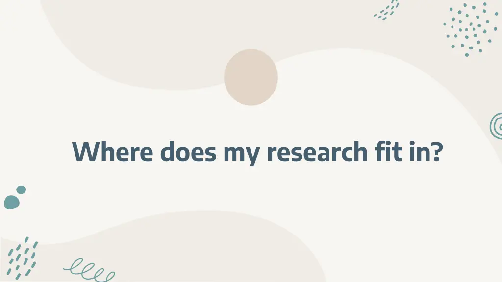 where does my research fit in