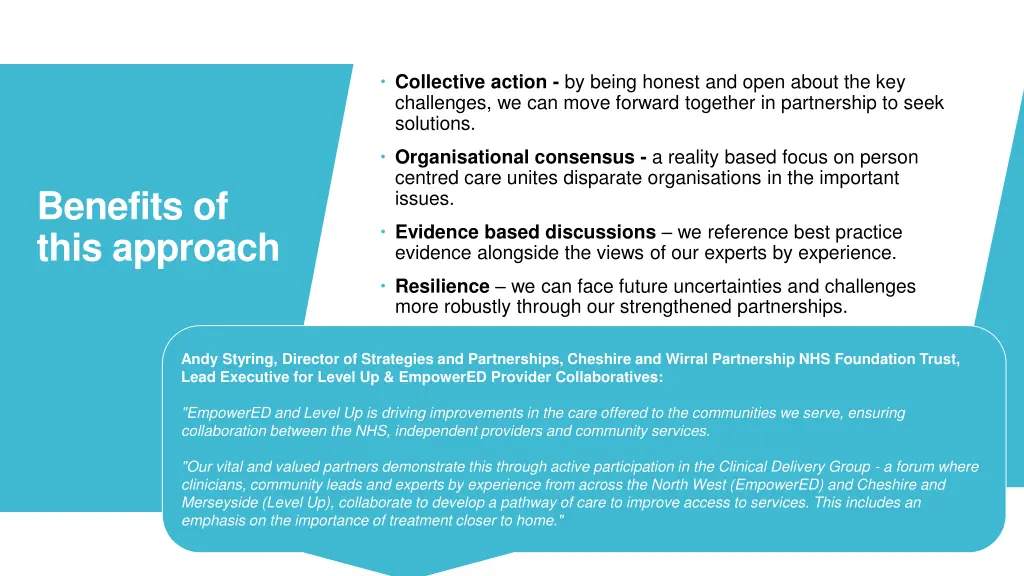 collective action by being honest and open about
