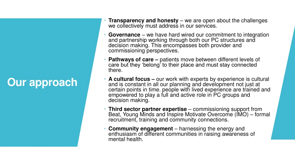 transparency and honesty we are open about