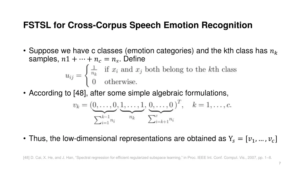 fstsl for cross corpus speech emotion recognition 1