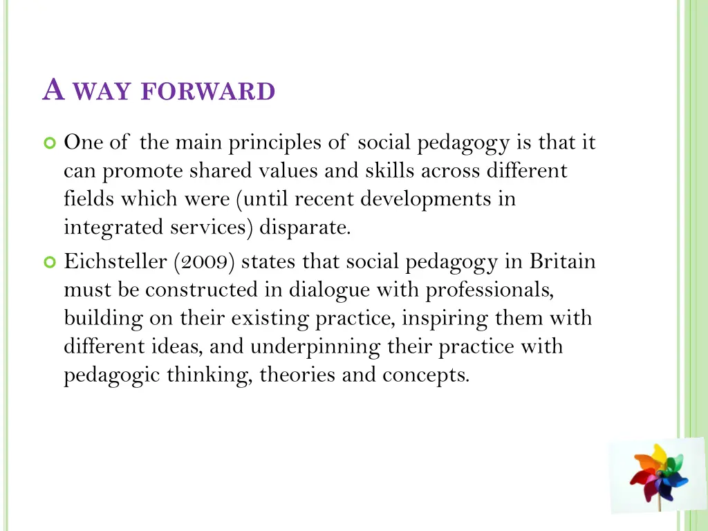 a way forward