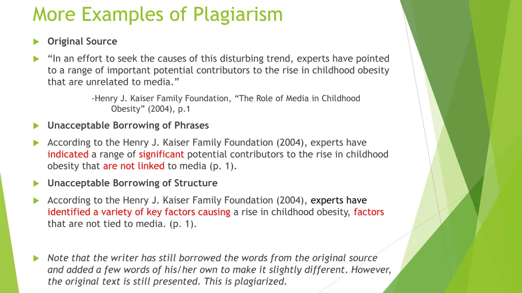 more examples of plagiarism