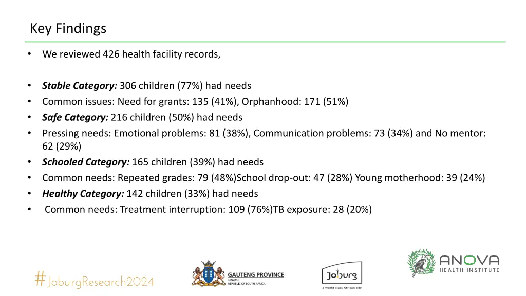 key findings