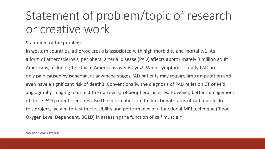 statement of problem topic of research 1