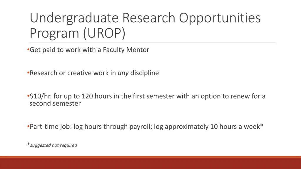 undergraduate research opportunities program urop