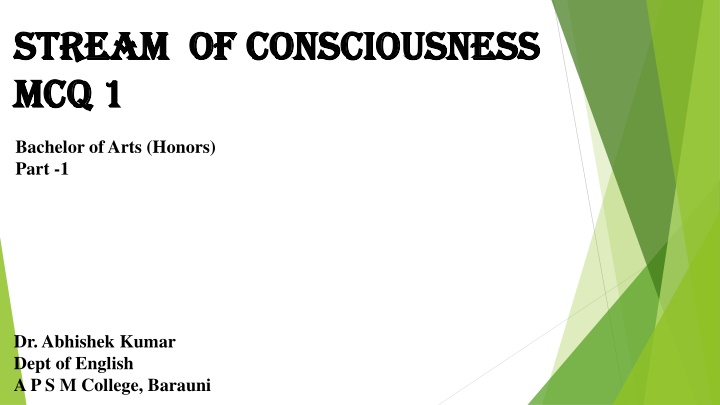 stream of consciousness stream of consciousness