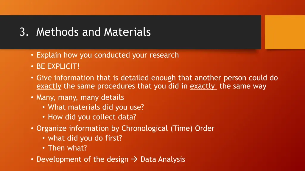3 methods and materials
