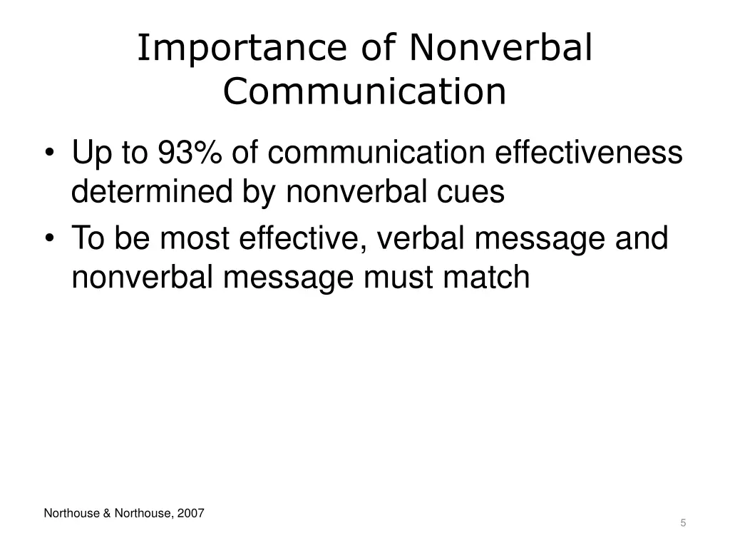 importance of nonverbal communication