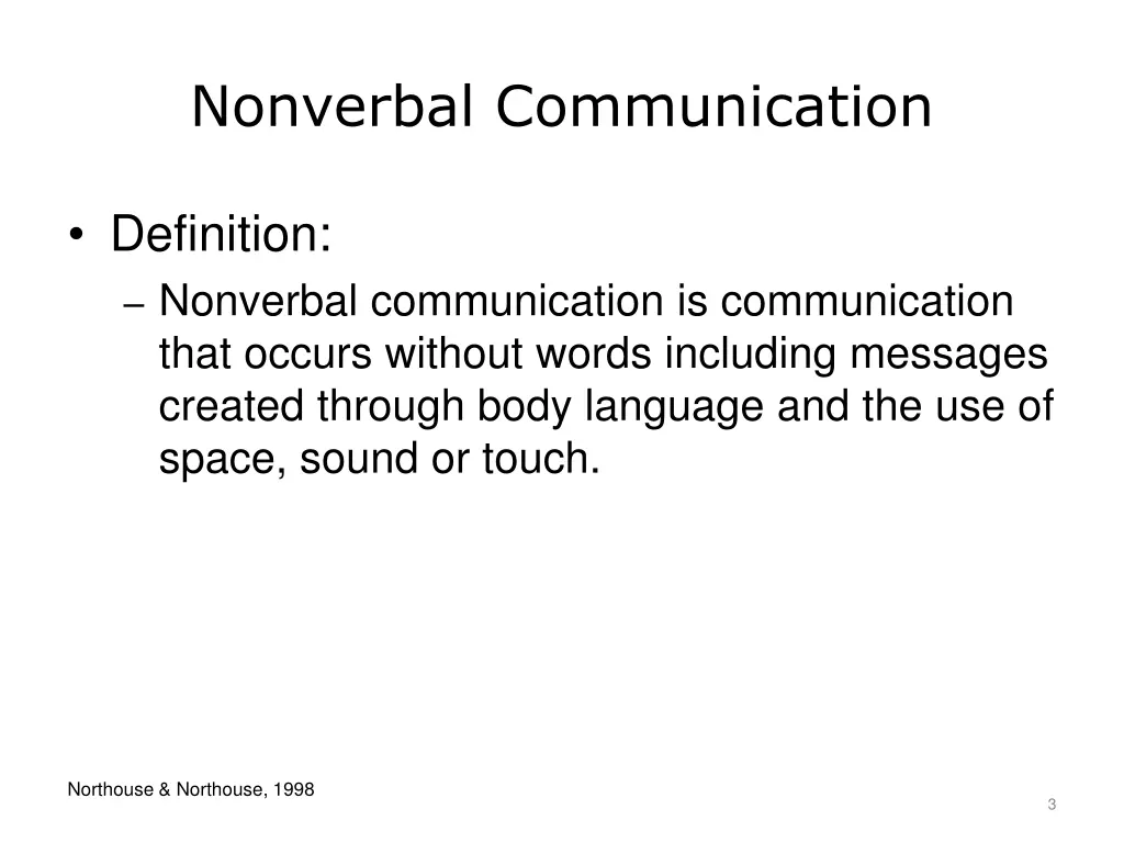 nonverbal communication