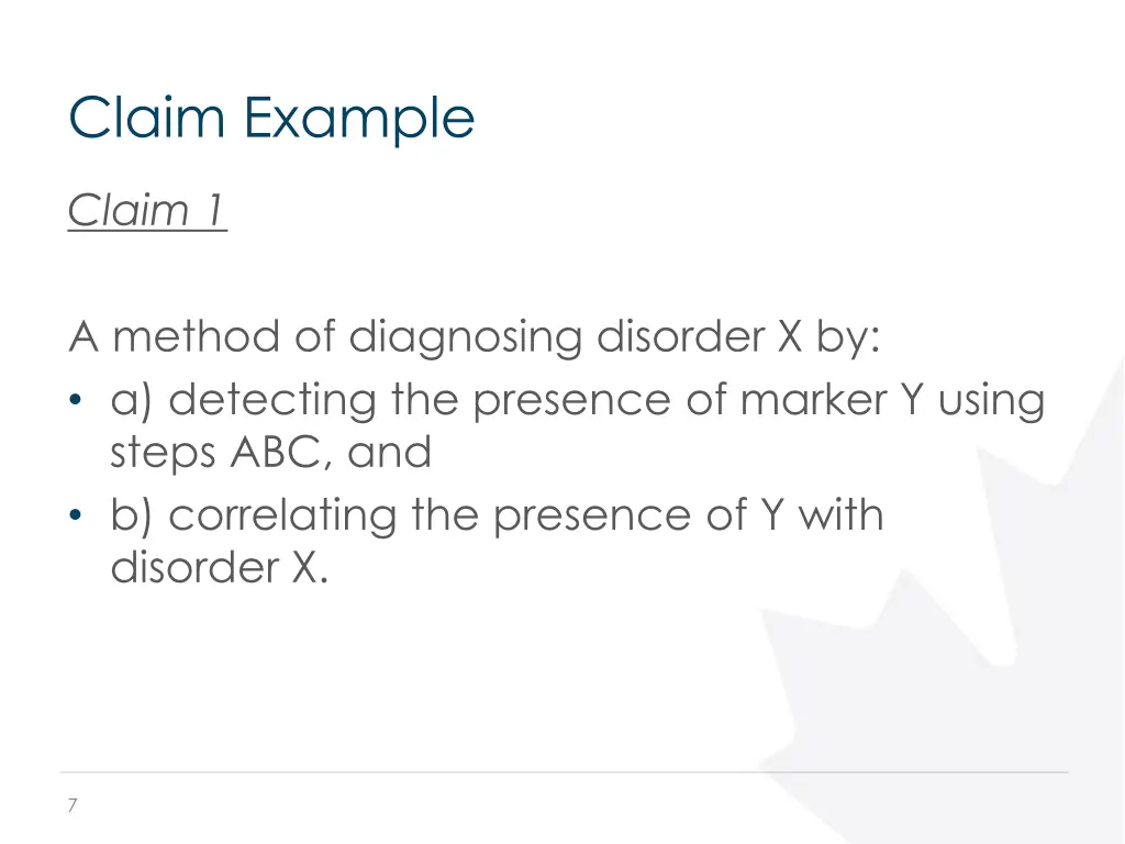 claim example