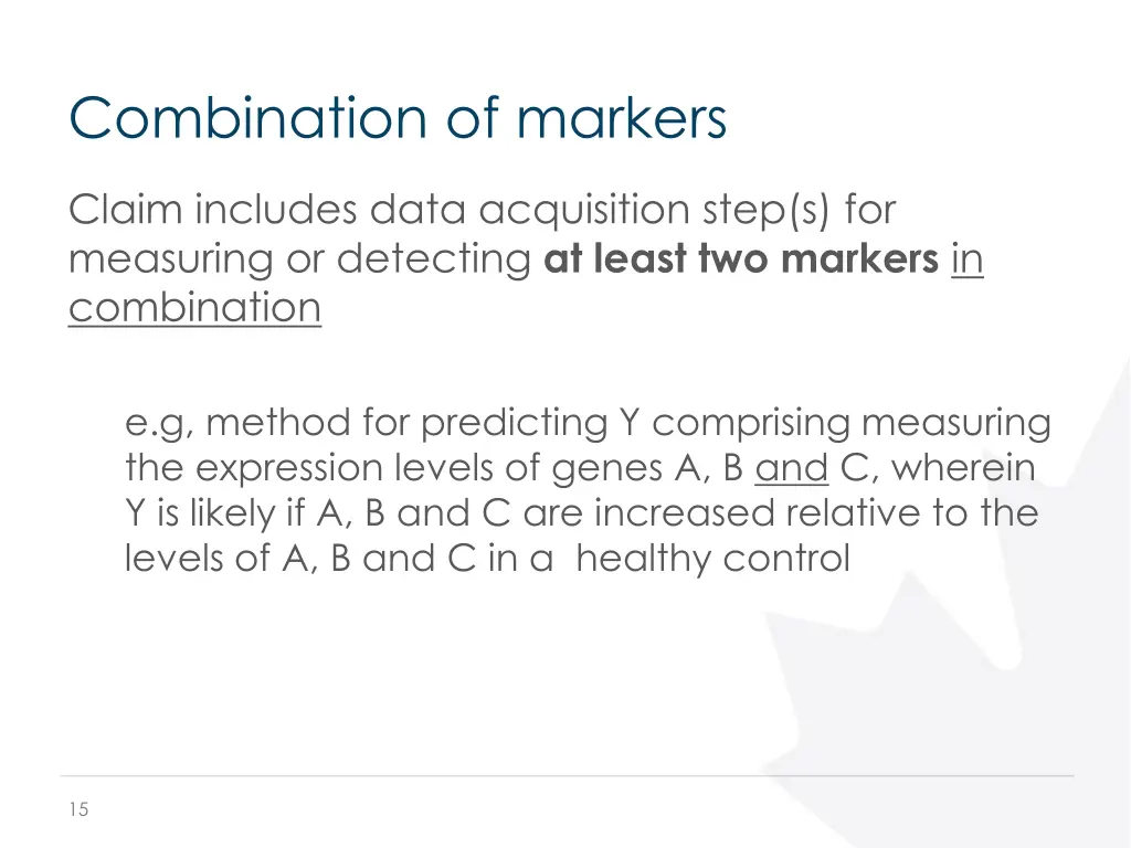 combination of markers