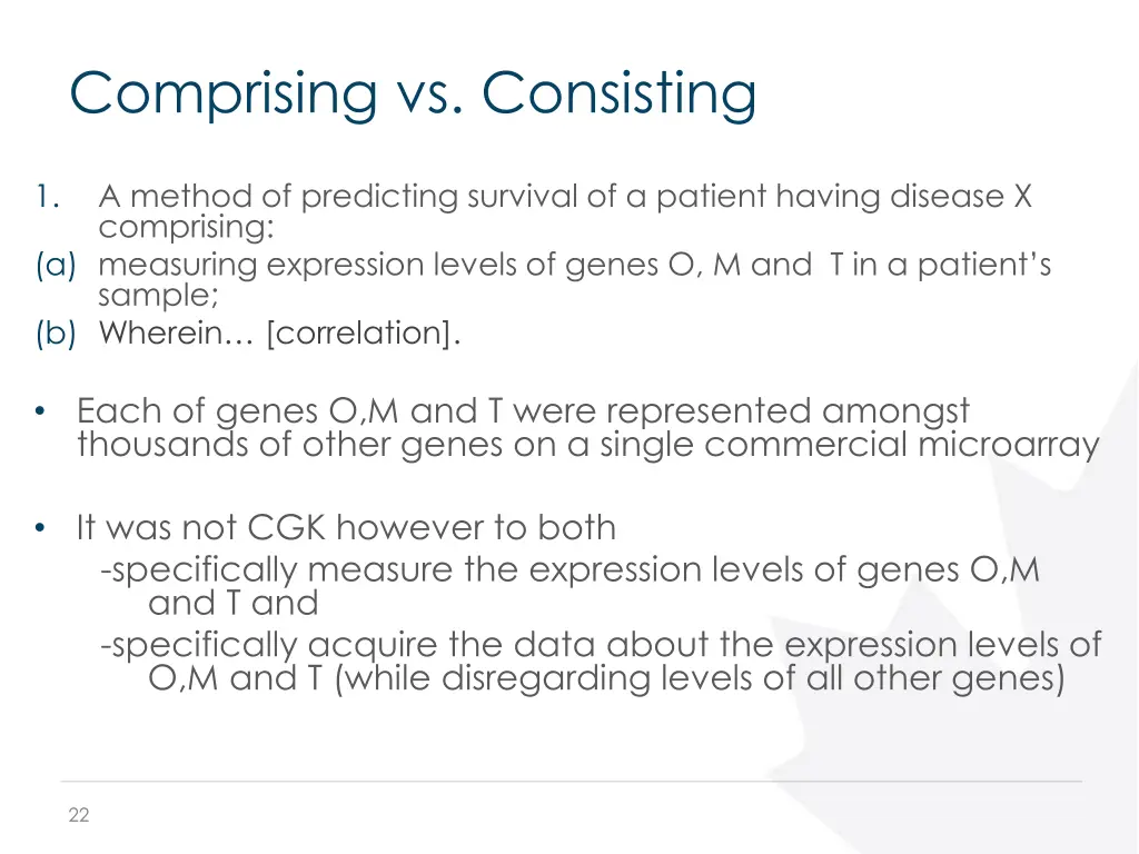 comprising vs consisting 1