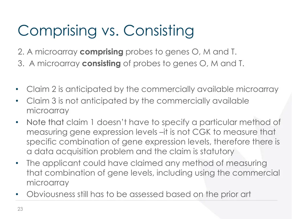comprising vs consisting 2