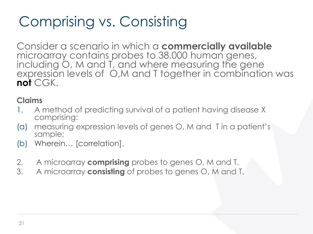 comprising vs consisting