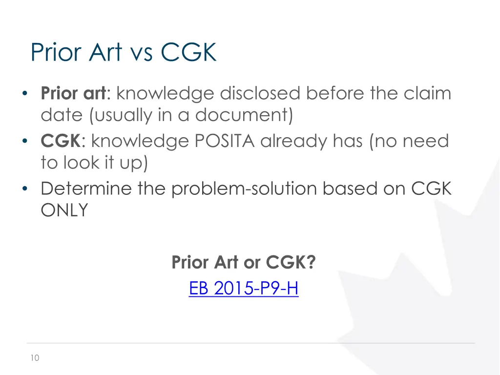 prior art vs cgk