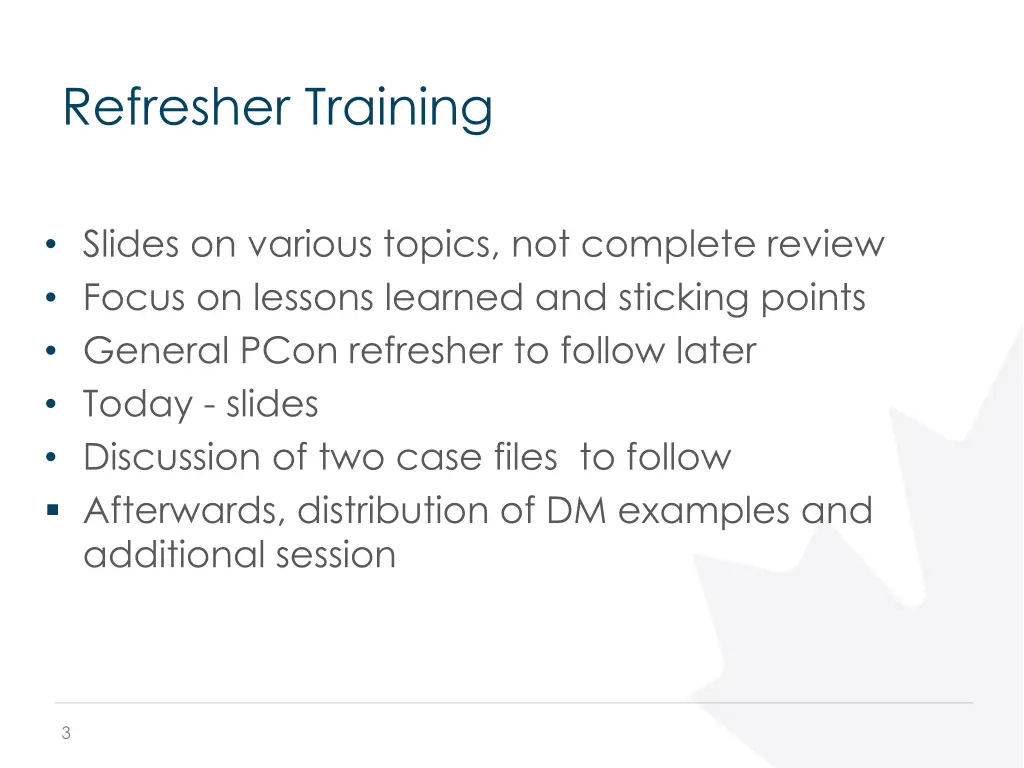 refresher training