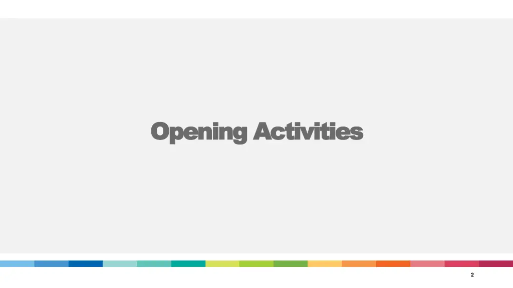 opening activities opening activities