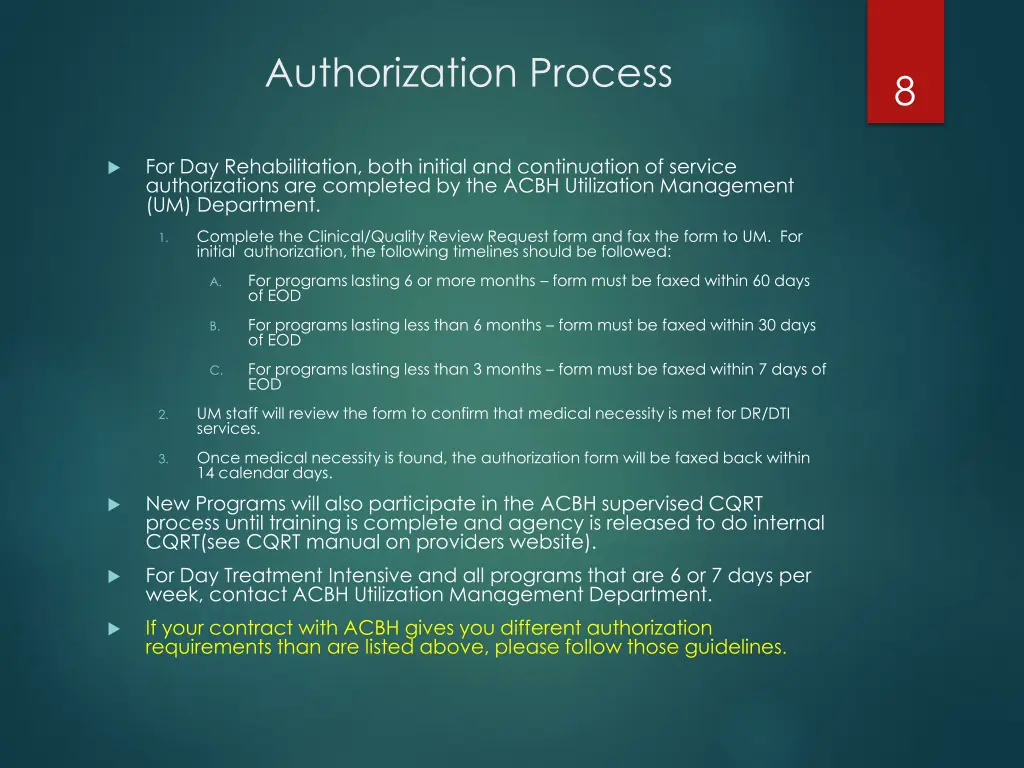 authorization process