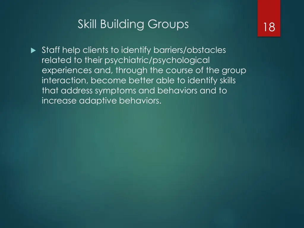 skill building groups