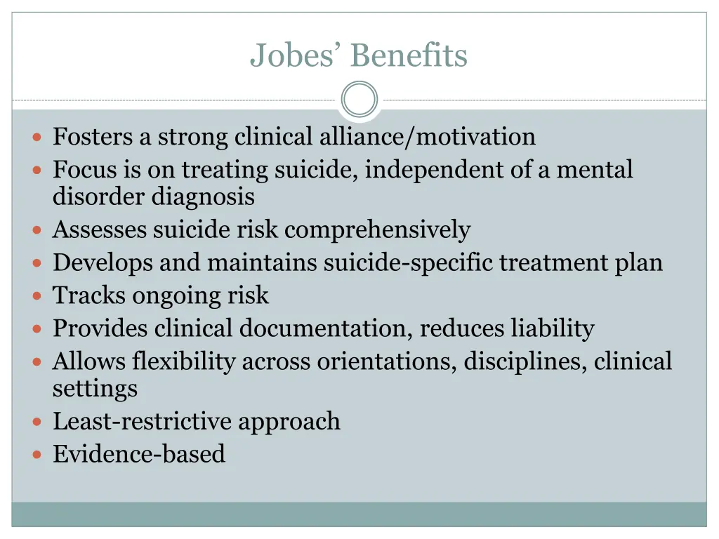 jobes benefits
