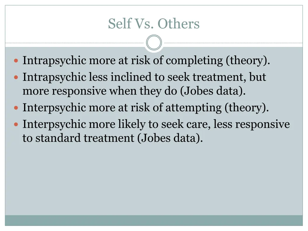 self vs others