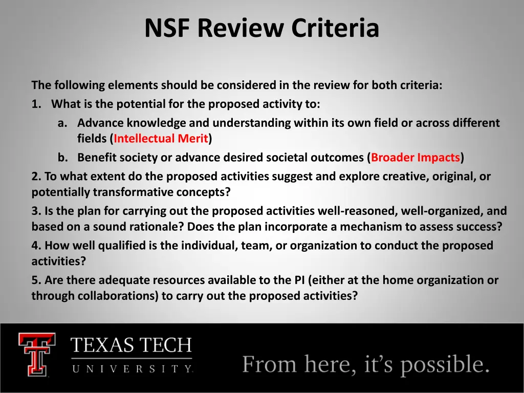 nsf review criteria