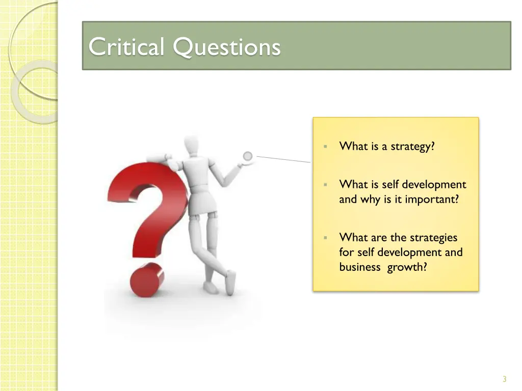critical questions