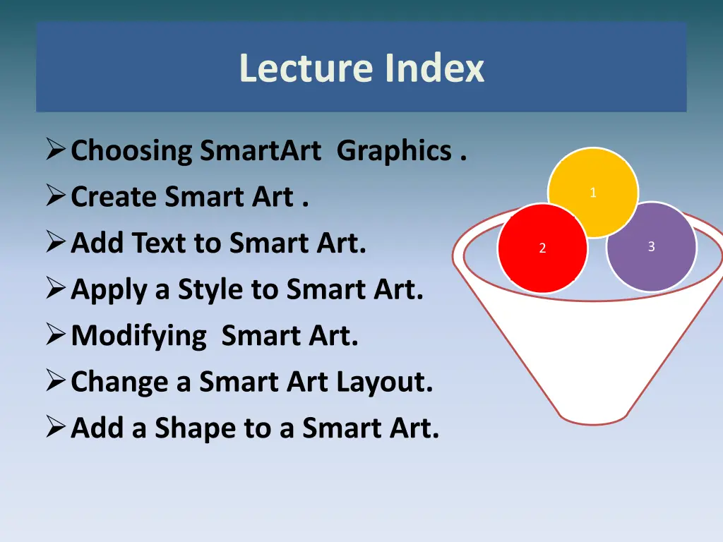 lecture index