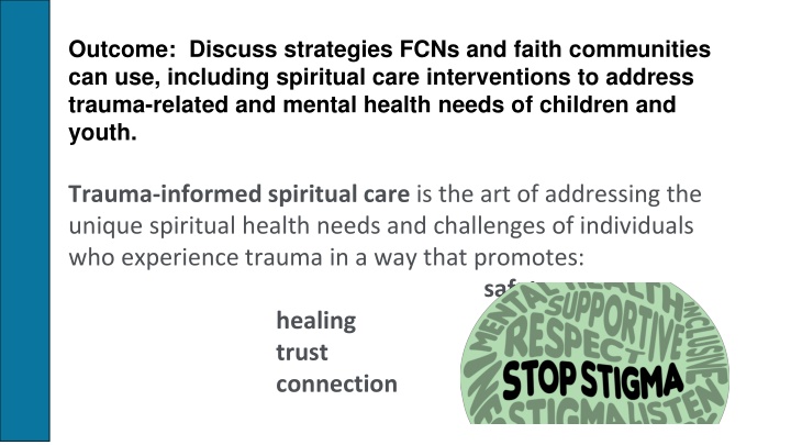 outcome discuss strategies fcns and faith