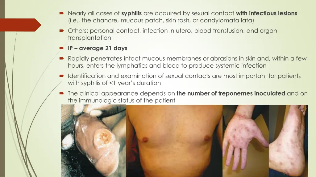 nearly all cases of syphilis are acquired