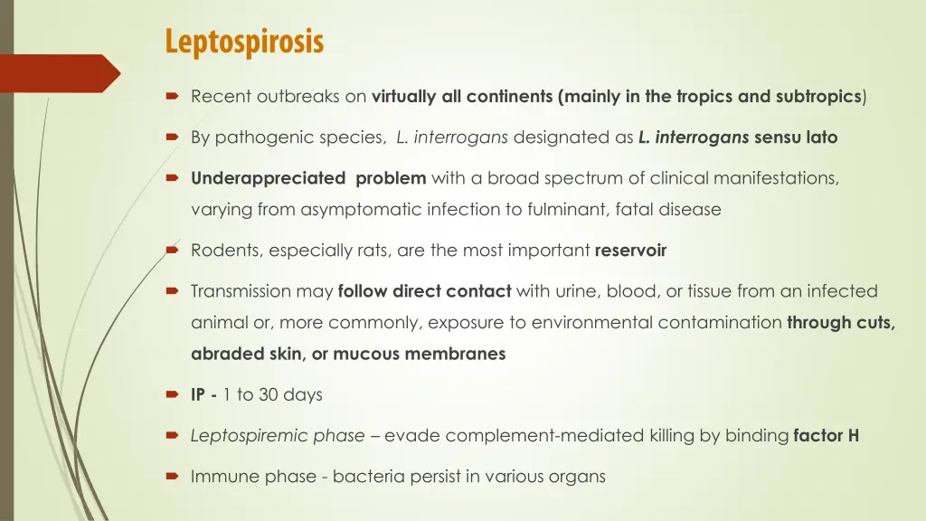recent outbreaks on virtually all continents