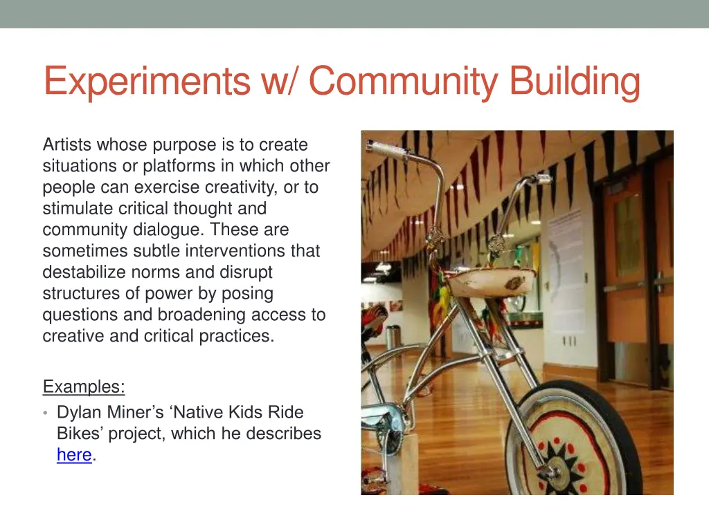 experiments w community building