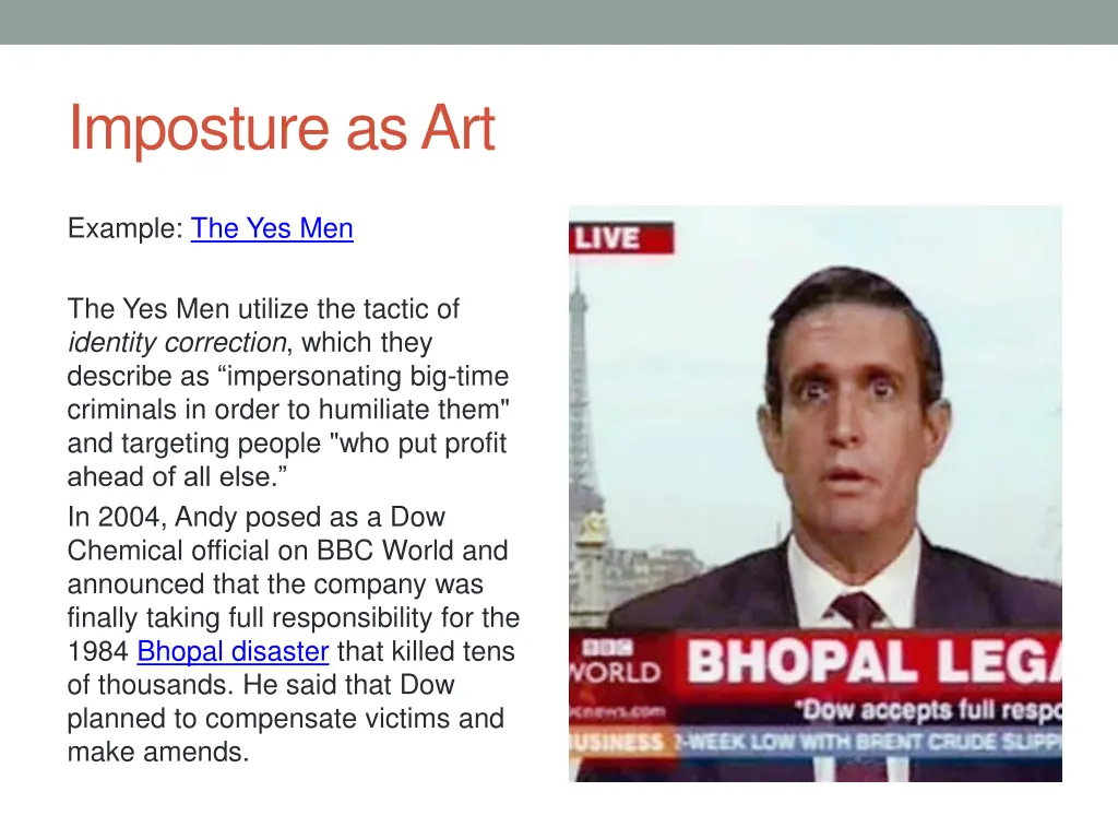 imposture as art