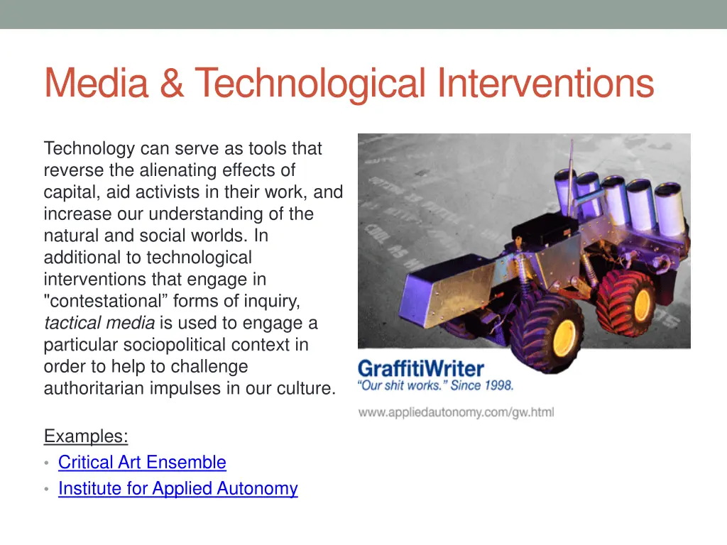 media technological interventions