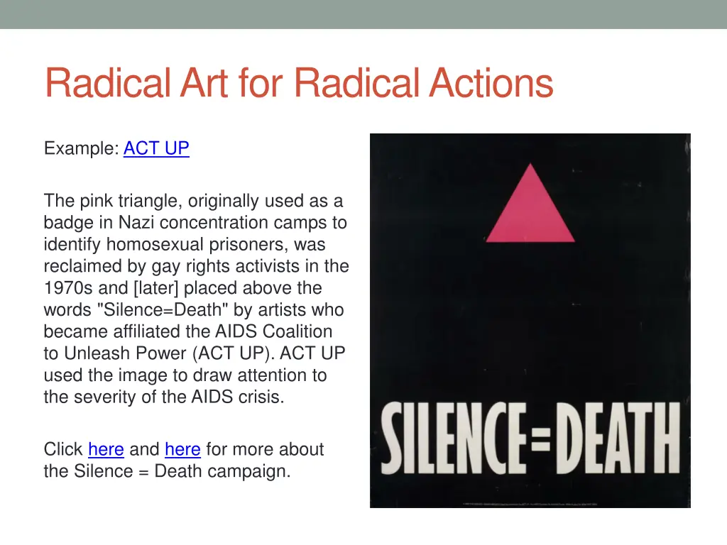 radical art for radical actions