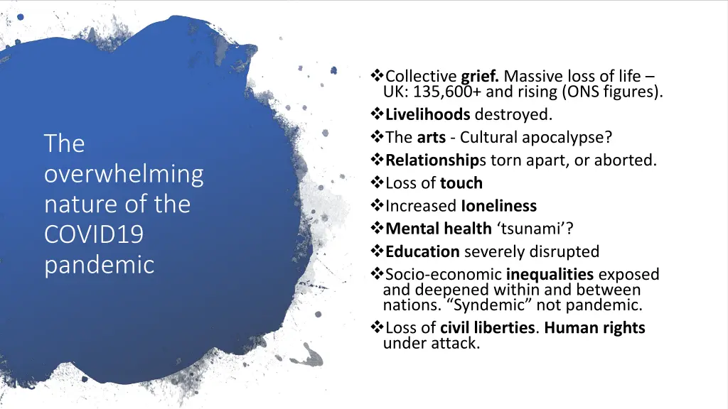 collective grief massive loss of life