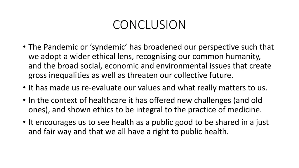 conclusion