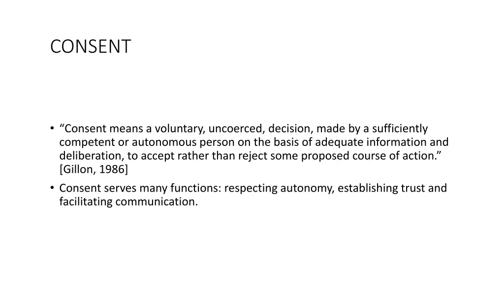 consent