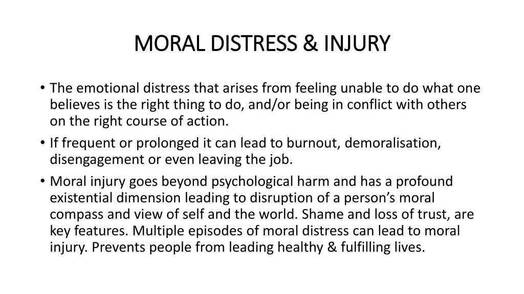 moral distress injury moral distress injury