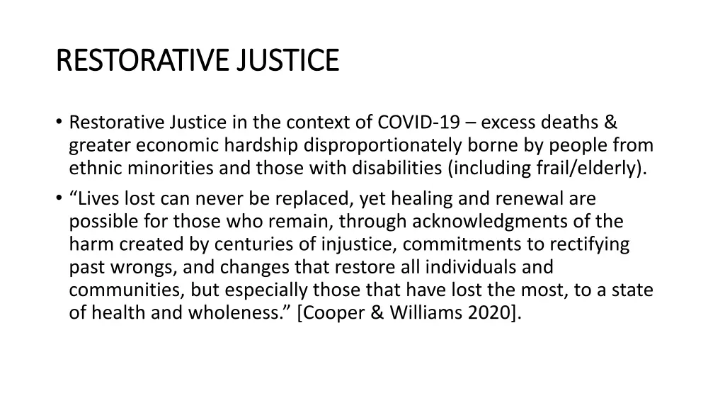 restorative justice restorative justice