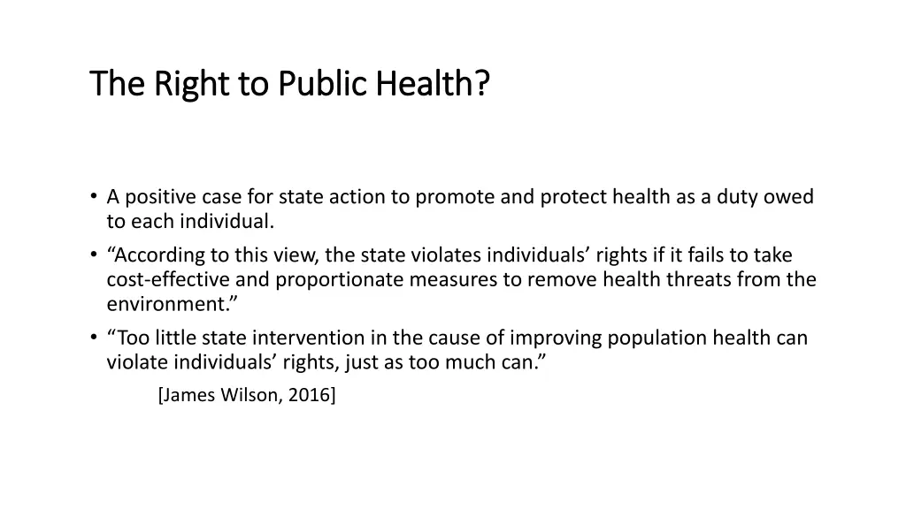 the right to public health the right to public