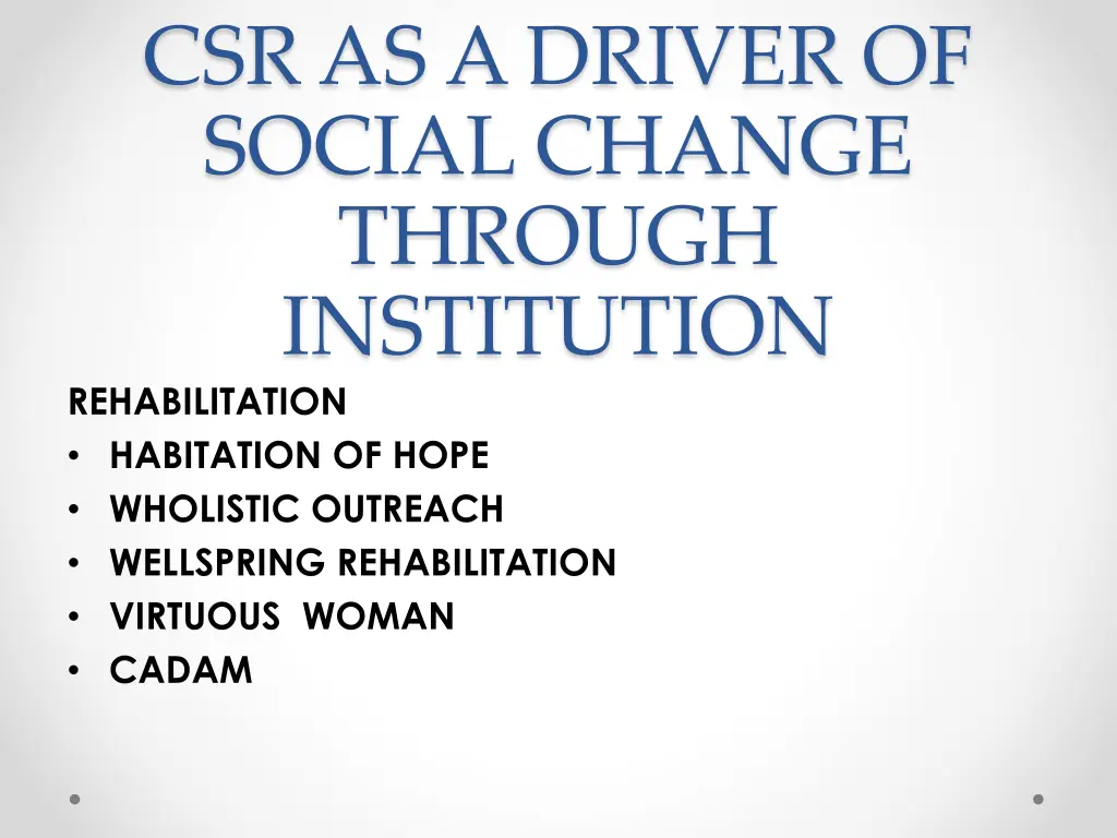 csr as a driver of social change through 2