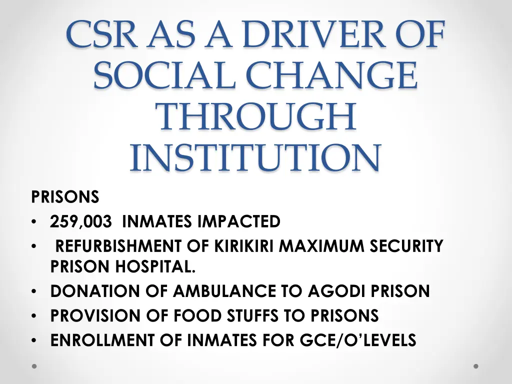 csr as a driver of social change through 5