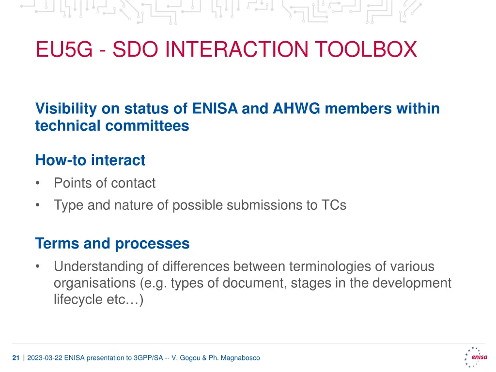 eu5g sdo interaction toolbox