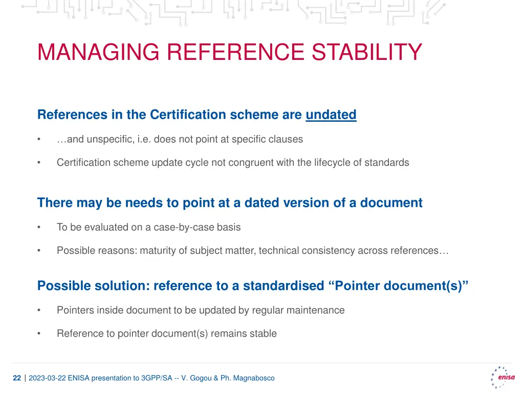 managing reference stability