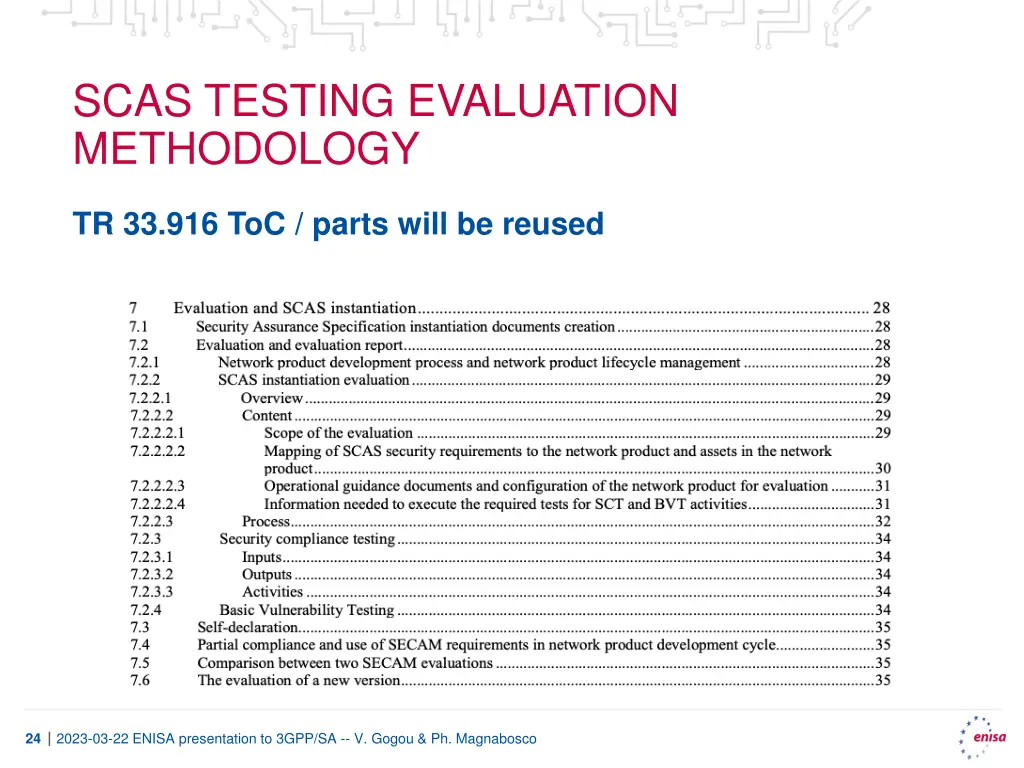 scas testing evaluation methodology